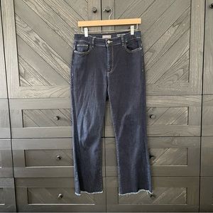 DL1961 Bridget Boot High Rise Instasculpt Jean in a Size 31. Dark Indigo Denim.